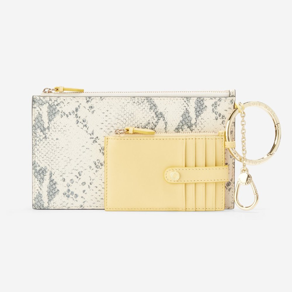 Cole Haan Card Case Duo in Golden Haze  / Snake